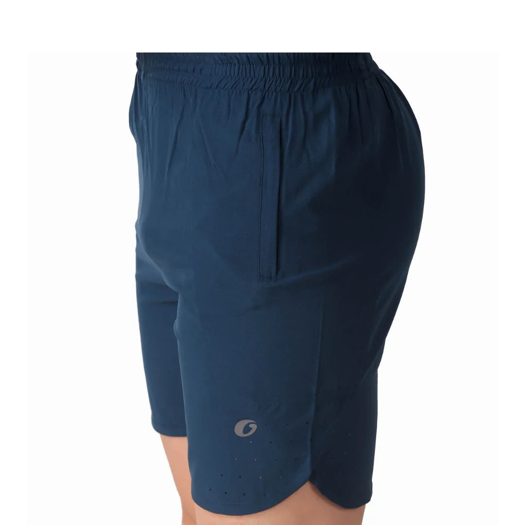 Oysters Laser Cut Men's Running Shorts with Zip Pockets
