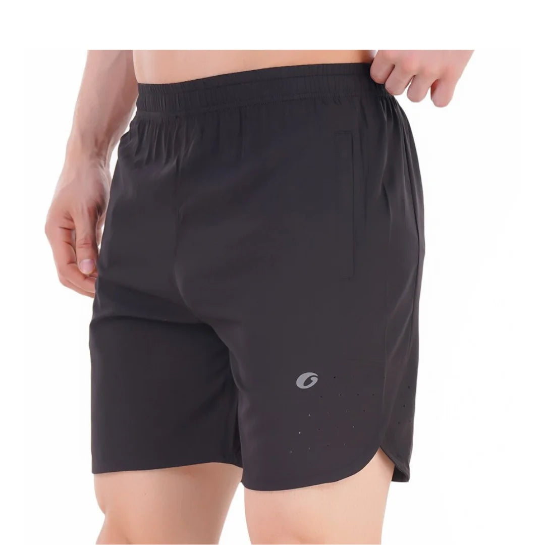 Oysters Laser Cut Men's Running Shorts with Zip Pockets