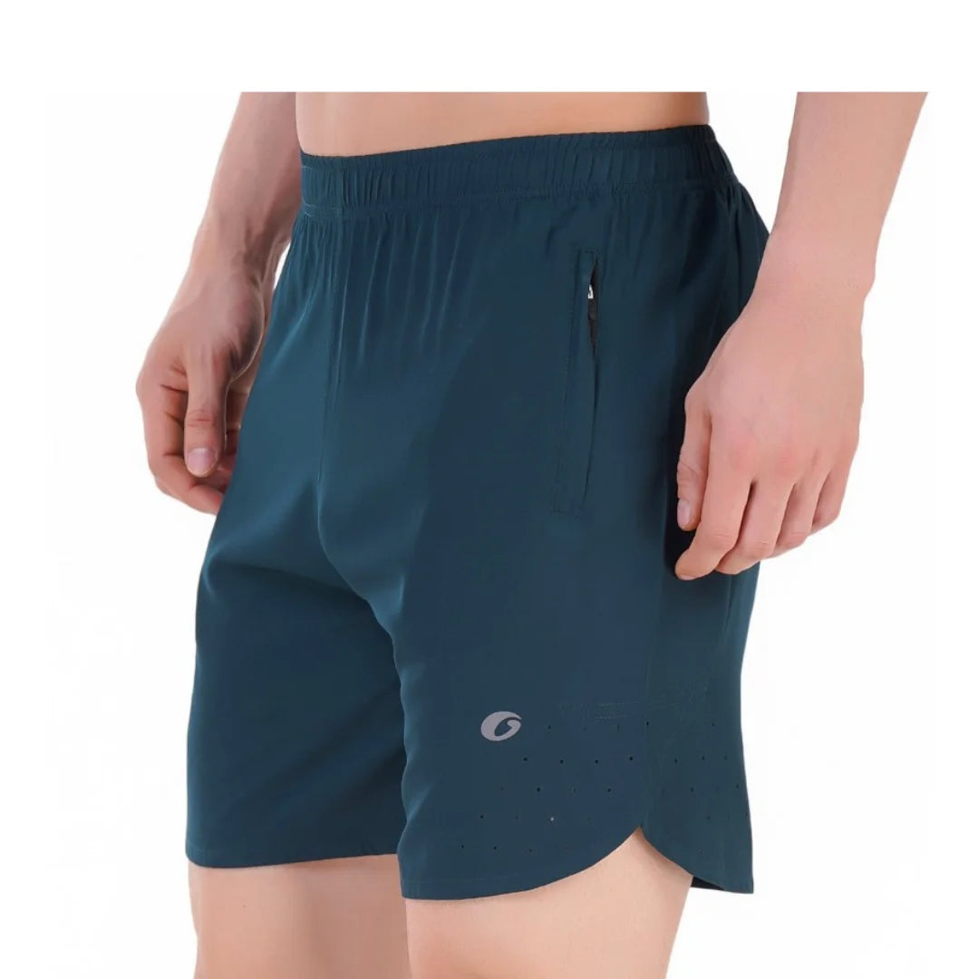 Oysters Laser Cut Men's Running Shorts with Zip Pockets