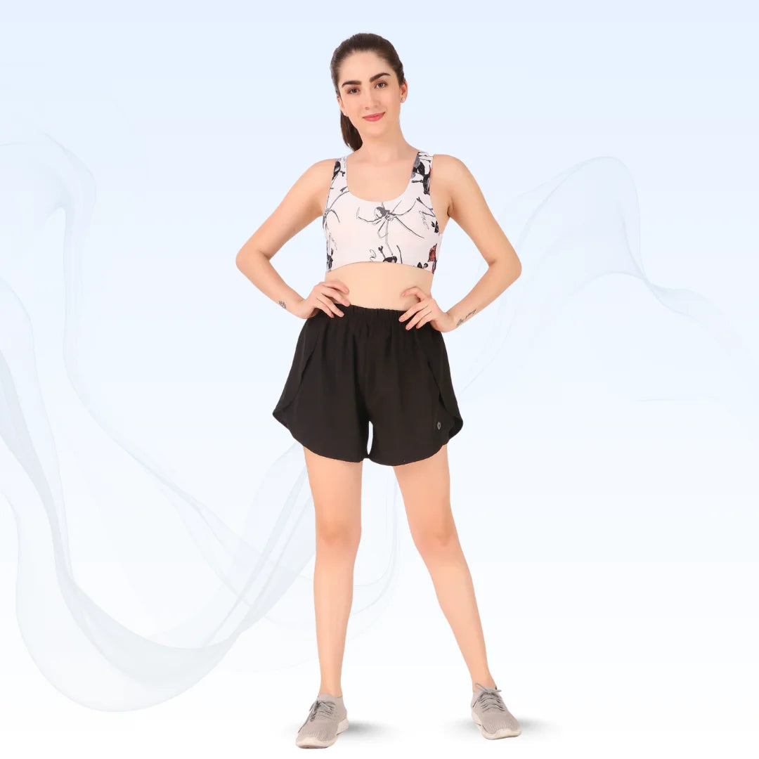Oysters Women’s 2 in 1 Running Skirt Shorts Quick Dry Gym Athletic Workout Shorts for Women