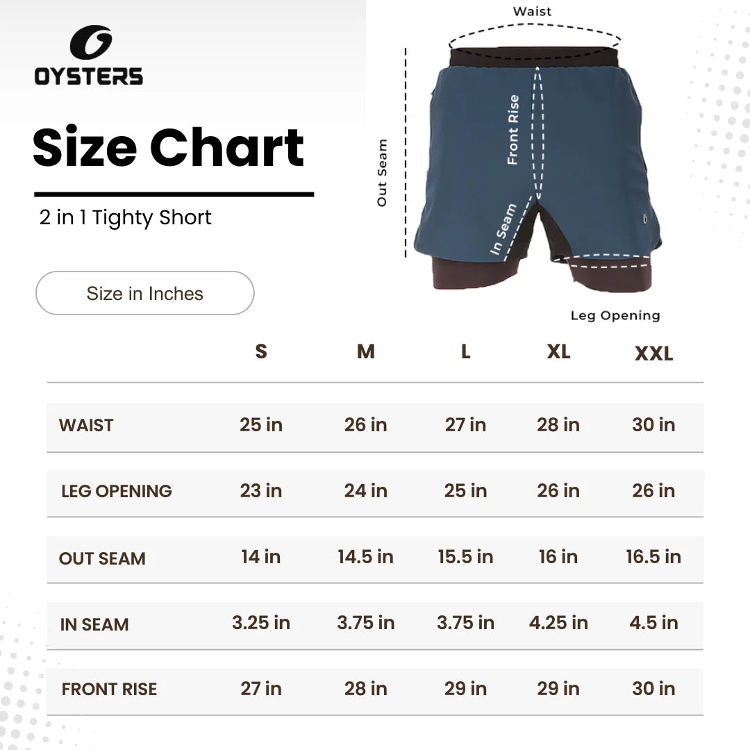 Oysters Men's 2 In 1 Running Quick Dry Shorts Gym Athletic Workout Shorts For Men With Phone Pockets